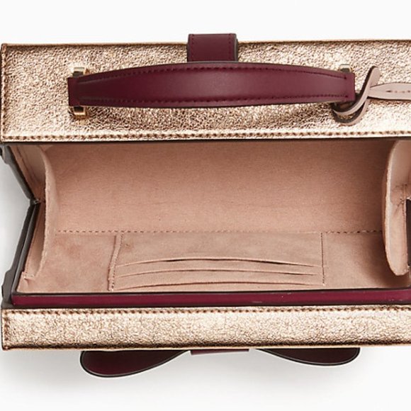 Kate Spade Wrapping Party Gift Box GLITTERING ROSE META Crossbody - Picture 4 of 4